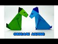 ORIGAMI ANJING (berkreasi dirumah buat mainan sendiri 🐕🐕🐕🐕)