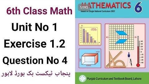 Unit No 1 Factors and Multiples 6th Class Math New Book || Exercise 1.2 Question No 4