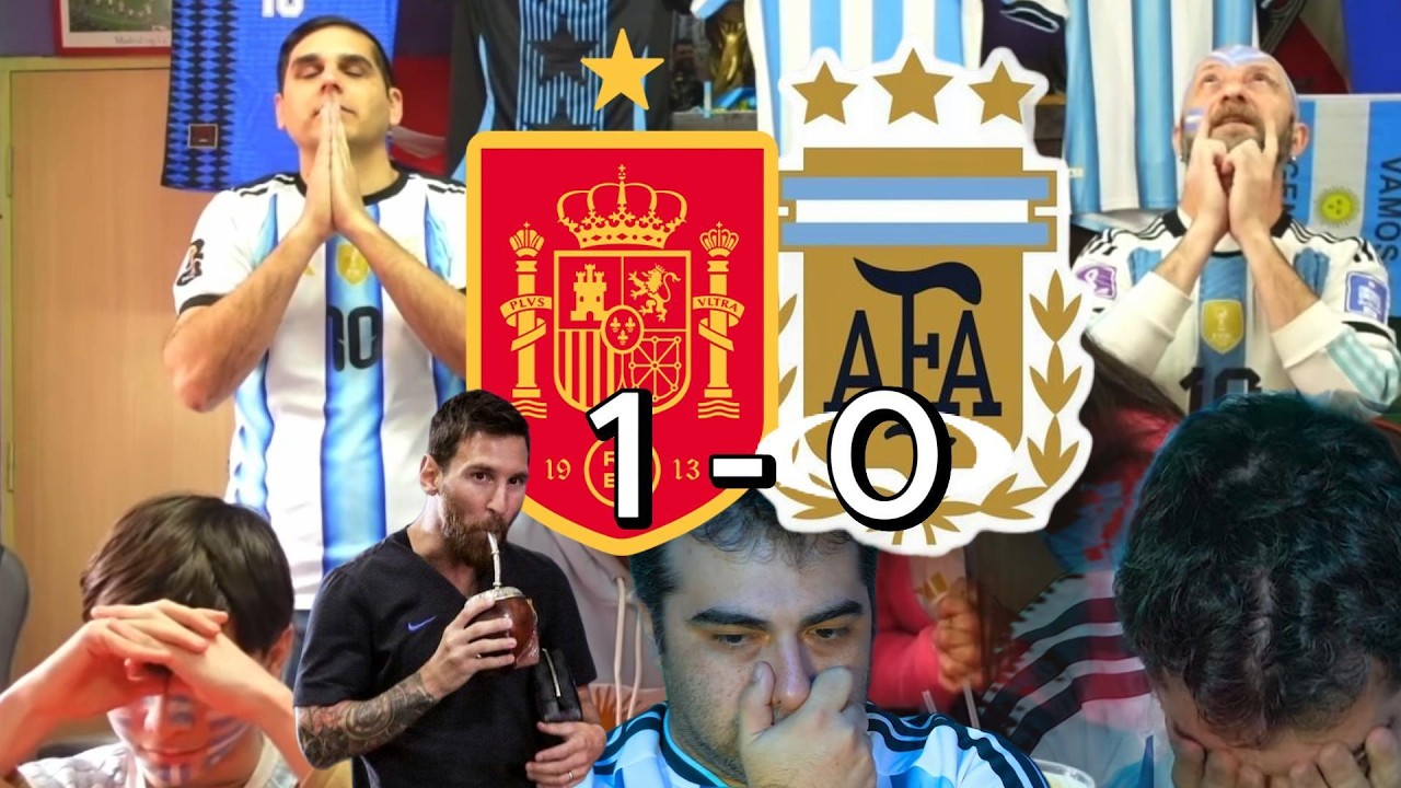 Argentina España  | Reaccionando Aficionados Argentinos | LLOROS ARGENTINOS
