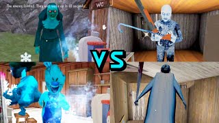 Freezing Rod & Evil Nun In Ice Scream 8 Vs Freezing Granny & Grandpa In Granny Revamp