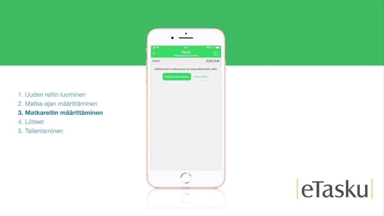 Matkalaskun tekeminen eTaskulla