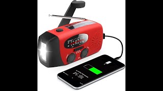 Emergency Hand Crank Radio with Flashlight &amp; Charger