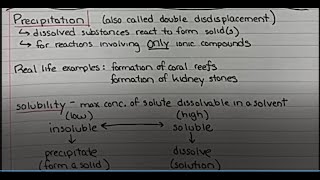 Chemical Reactions - 4. Precipitation Reactions
