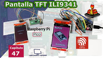 Pantalla TFT ILI9341 con Raspberry Pi Pico y ESP32 código en MicroPython