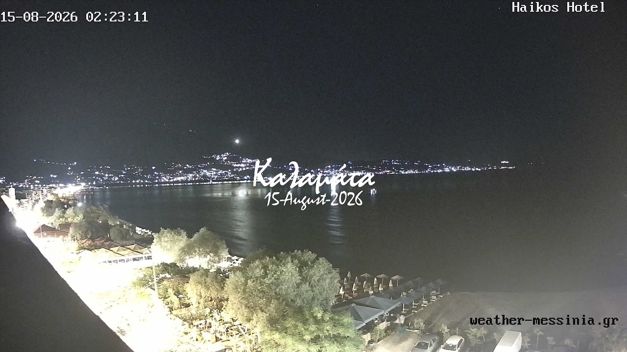 ☀️ 15-August-2026, Κάμερα Παραλία Καλαμάτας Timelapse, Timelapses.gr 🇬🇷