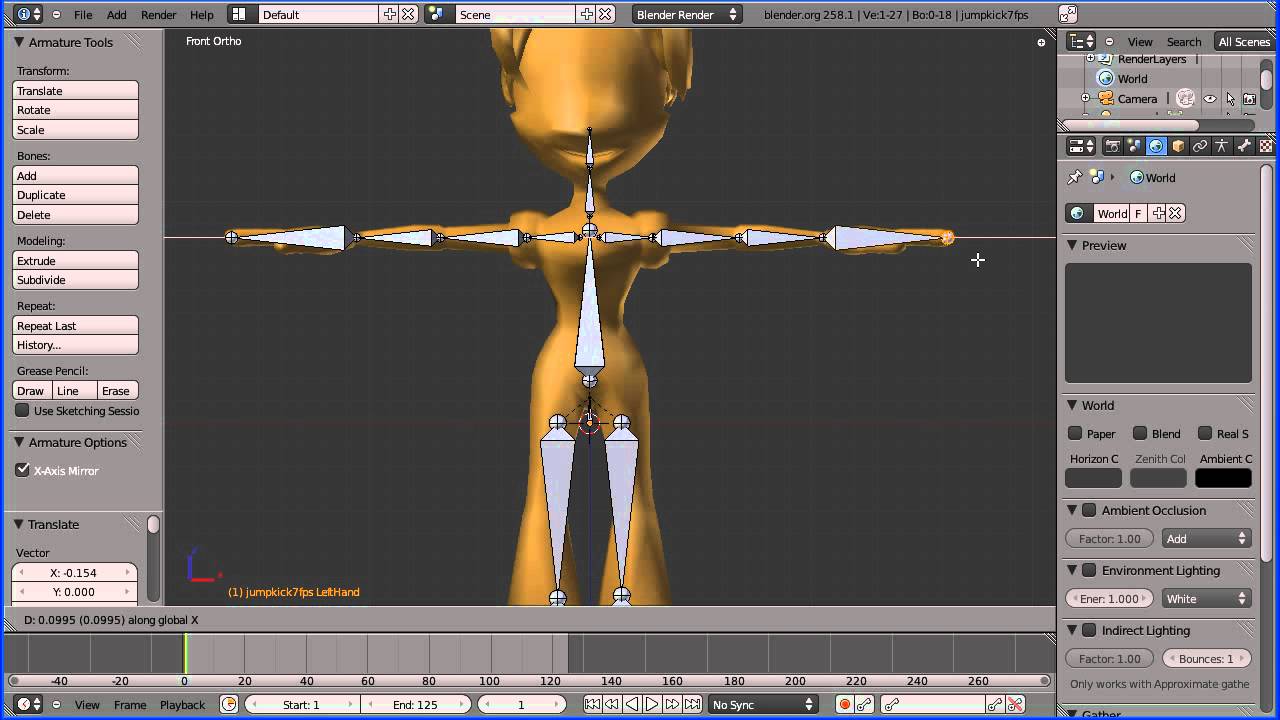 Blender Tutorial a Skin to a Motion Armature Part 2 -