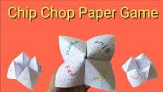 How to make paper chip chop game craft paper diy easy way