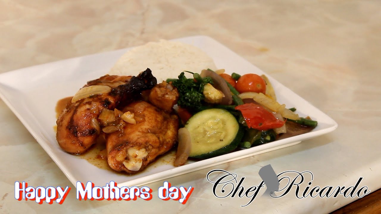 Mothers Day Sweet Chilli Chicken Served With Rice & Veg | Recipes By Chef Ricardo | Chef Ricardo Cooking