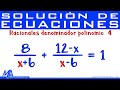 Ecuaciones Racionales con denominador polinomio | Ejemplo 4