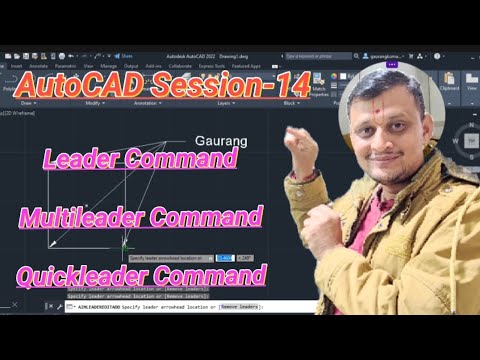 AutoCAD Session-14!Leader Command उपयोग केसे करे?#viralvideo #survey # ...