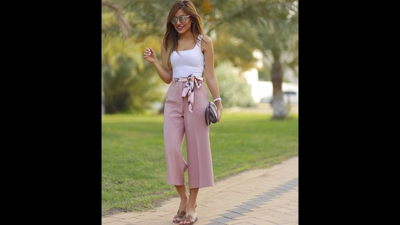 37+ Outfits con Pantalón Palazzo Corto para lucir Elegante (2020)