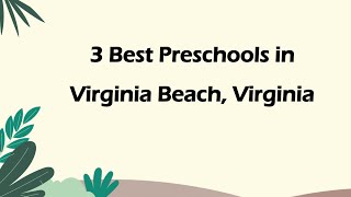 3 Best Preschools in Virginia Beach, Virginia | Early Learning Centers