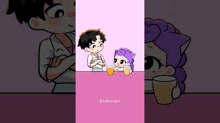 Jinu and Rumi, cup of orange juice - Kpop Demon Hunters