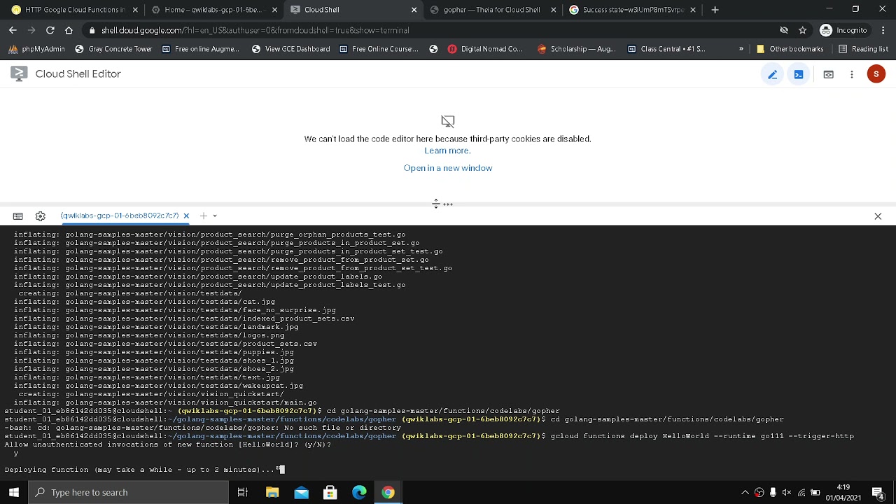 HTTP Google Cloud Functions in Go