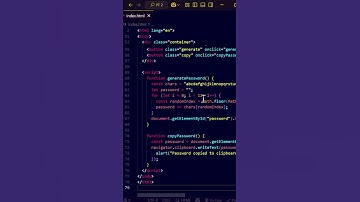 Simple Password Generator | HTML CSS JavaScript Project
