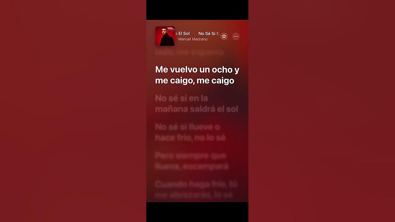 Manuel Medrano || No se si salga el sol #music #manuelmedrano #lyrics