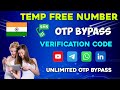free Temp number for verification code! virtual number for OTP bypass sms 1 second me received