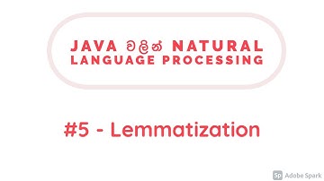 Natural Language Processing in Sinhala - Part 5  - Lemmatization .