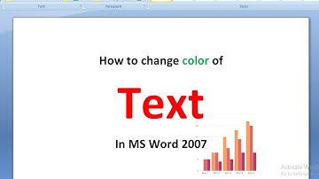 How to change font color in MS Word 2007 |