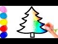 Bolalar uchun archa chizish|Drawing Christmas tree for children|Рисование елка для детей