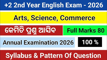 +2 2nd Year English Board Exam || Syllabus & Question Pattern Discussions || Arts, Science, Commerce