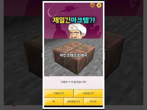 아키네이터에게 마크에서 가장 긴 아이템을 물었더니??? #마인크래프트