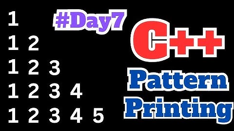 Pattern Printing in C++ Program | c++ program to print pattern for pyramid number pattern