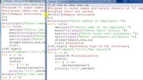 Dictionary in Python Searching through employee data