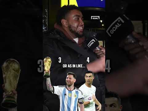 'That's my GOAT, but...' 👀 MESSI v RONALDO CHALLENGE #shorts