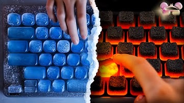 ❄️🔥 Hot Lava & Cool Ice Keyboards — Satisfying Typing Sounds 🎧