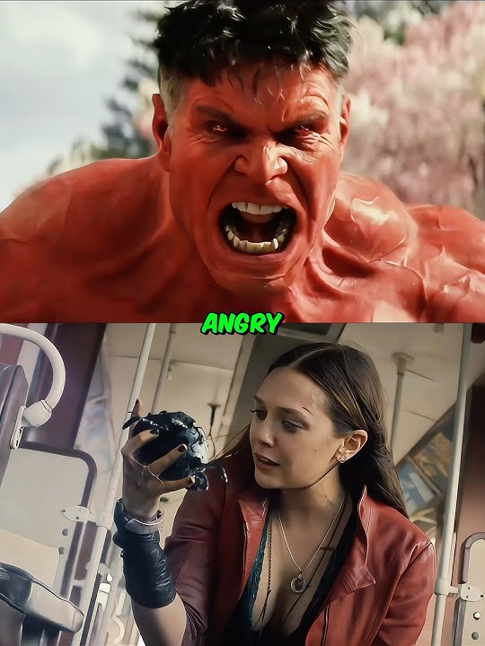 Red hulk is stronger than Green Hulk?😱#hulk #redhulk #avengers #marvel #mcu #wanda #shorts