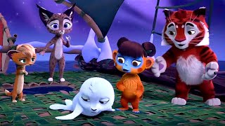 Leo and Tig 🦁 Bright White ✨ All episodes in row 🐯 Funny Family Animated Cartoon for Kids screenshot 5