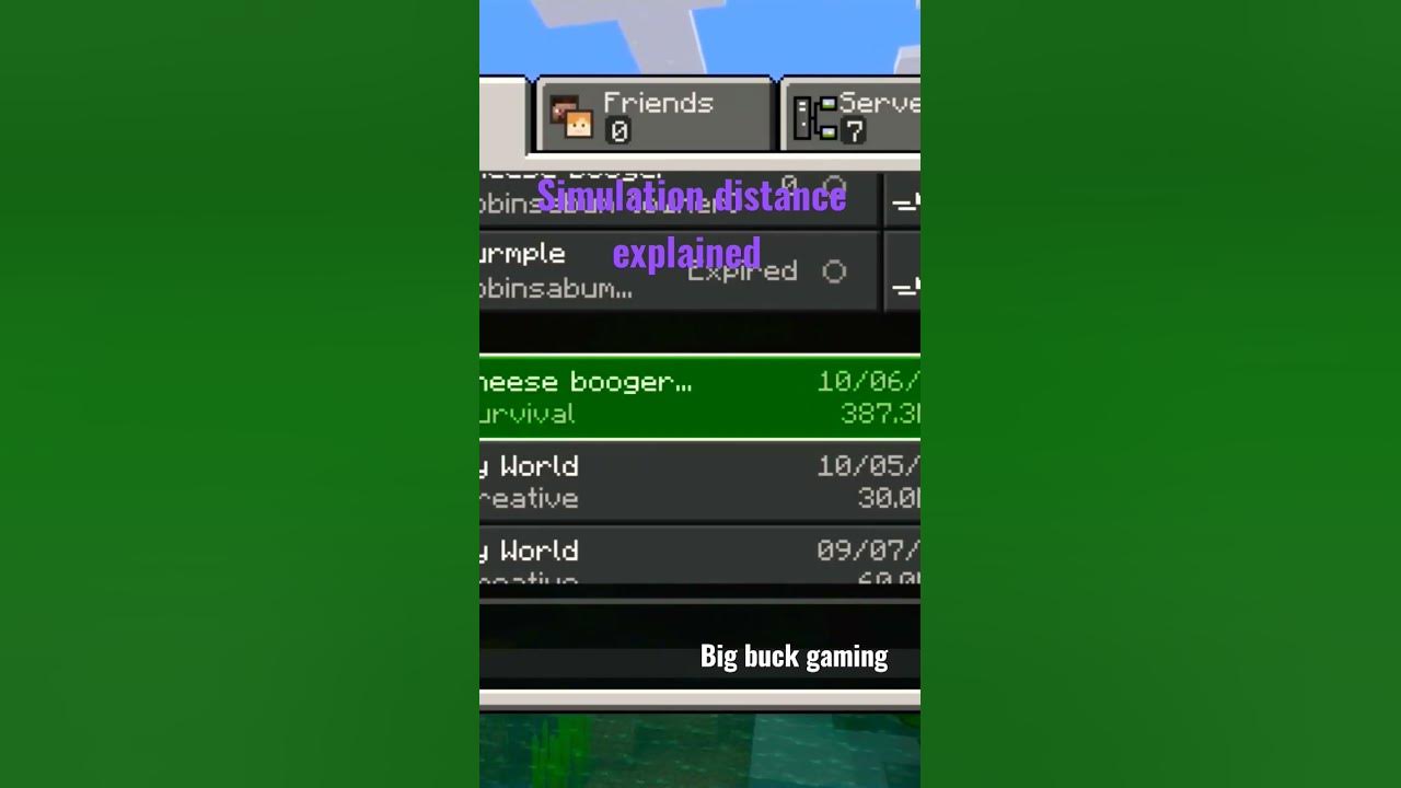 Minecraft bedrock simulation distance explained youtube