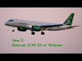 New Embraer E190 E2 of Widerøe landing in Munich on runway 08L