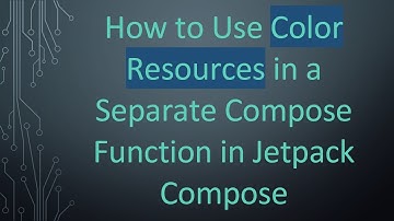 How to Use Color Resources in a Separate Compose Function in Jetpack Compose