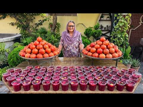 REFRESHING POMEGRANTE DRINK MAKING | Veg Village Food