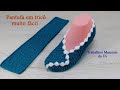 Pantufa em tricô muito fácil