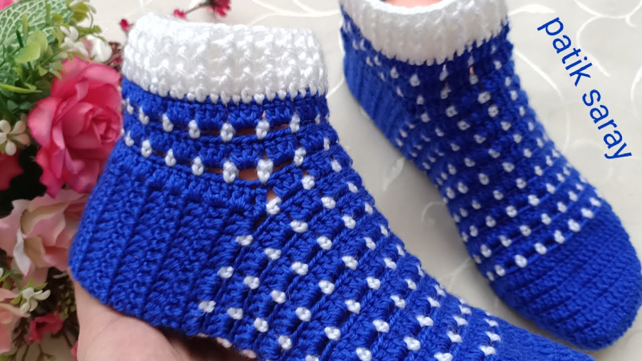 Yeni yıl için sevdiklerinize hediye edebileceğiniz çok güzel tığ işi bot patik modeli #patik #tığişi