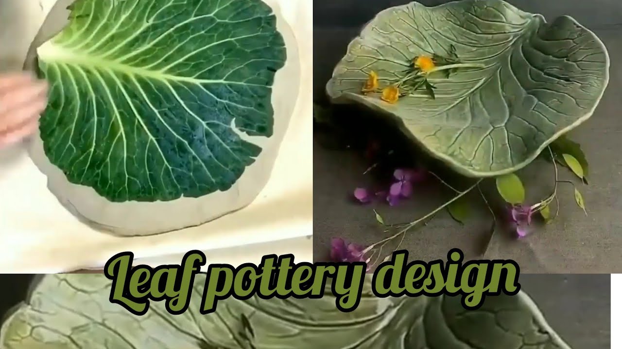 Amazing Leaf Pottery Made with Real Leaves by Piper Pottery