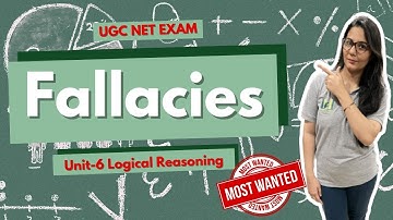 FALLACIES I UNIT-6 I LOGICAL REASONING I UGC NET EXAM I ZANNAT UPPAL I UGC PLUGIN