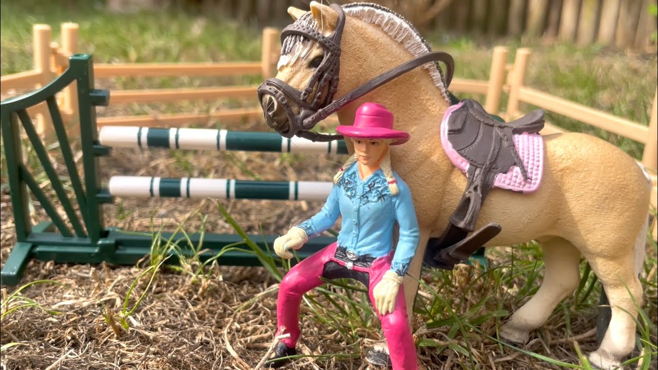 Day on the Horse Ranch - Schleich horse rp/movie - horse jumping lesson ...