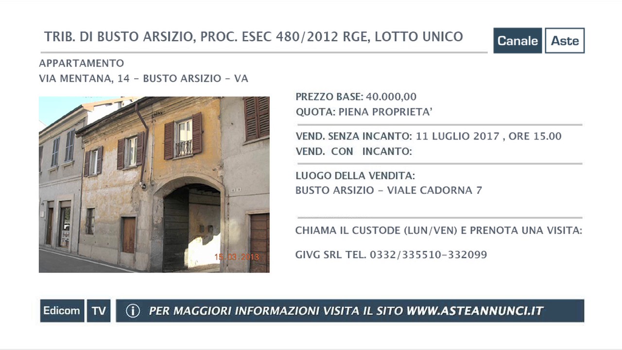 Aste Giudiziarie di Busto Arsizio // Aste Annunci // Puntata 146 YouTube Aste Giudiziarie di Busto Arsizio // Aste Annunci // Puntata 146 YouTube