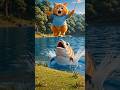 🐱🎣 The Cat Caught the World's Biggest Fish! 😂 #youtubeshorts #shorts #shortsfeed #aivideo