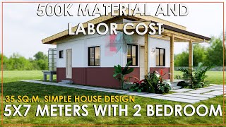 SIMPLE HOUSE DESIGN |5X7 METERS WITH 2 BEDROOM|