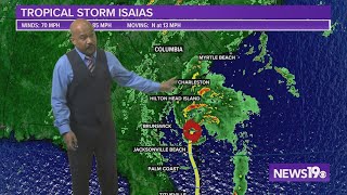 Isaias latest update: storm aiming landfall in South Carolina