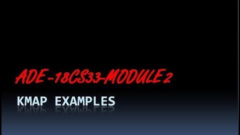 ANALOG AND DIGITAL ELECTRONICS(18CS33)-VTU-KMAP PROBLEM 2