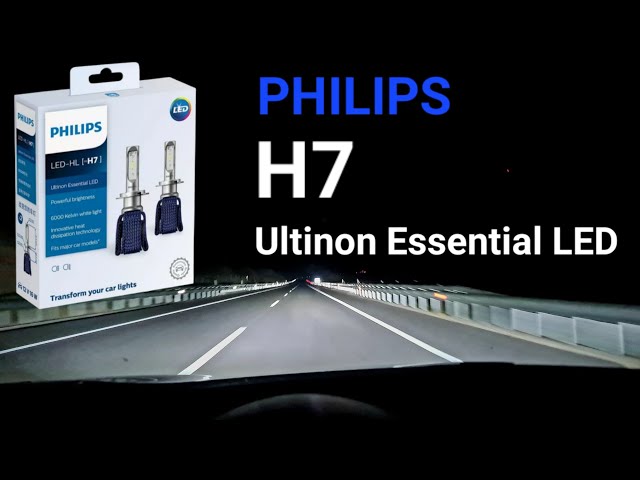 6000k H7 Led Philips Ultinon Essential Test On High Beam And Low Beam 