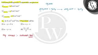 Following limiting molar conductivities are given as \[ \begin{array}{l} \lambda_{\mathrm{m}\lef...