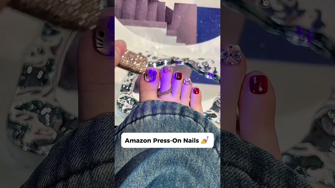 Amazon Press-On Nails 💅#naildesign #amazonfind #pressonnails #nails