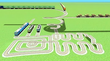 💎 WITH FLY TRACKS CROSSIN FOR TRAIN CIRCLES RAILROAD🐍 RAILWORK ROUND ZIG ZAG